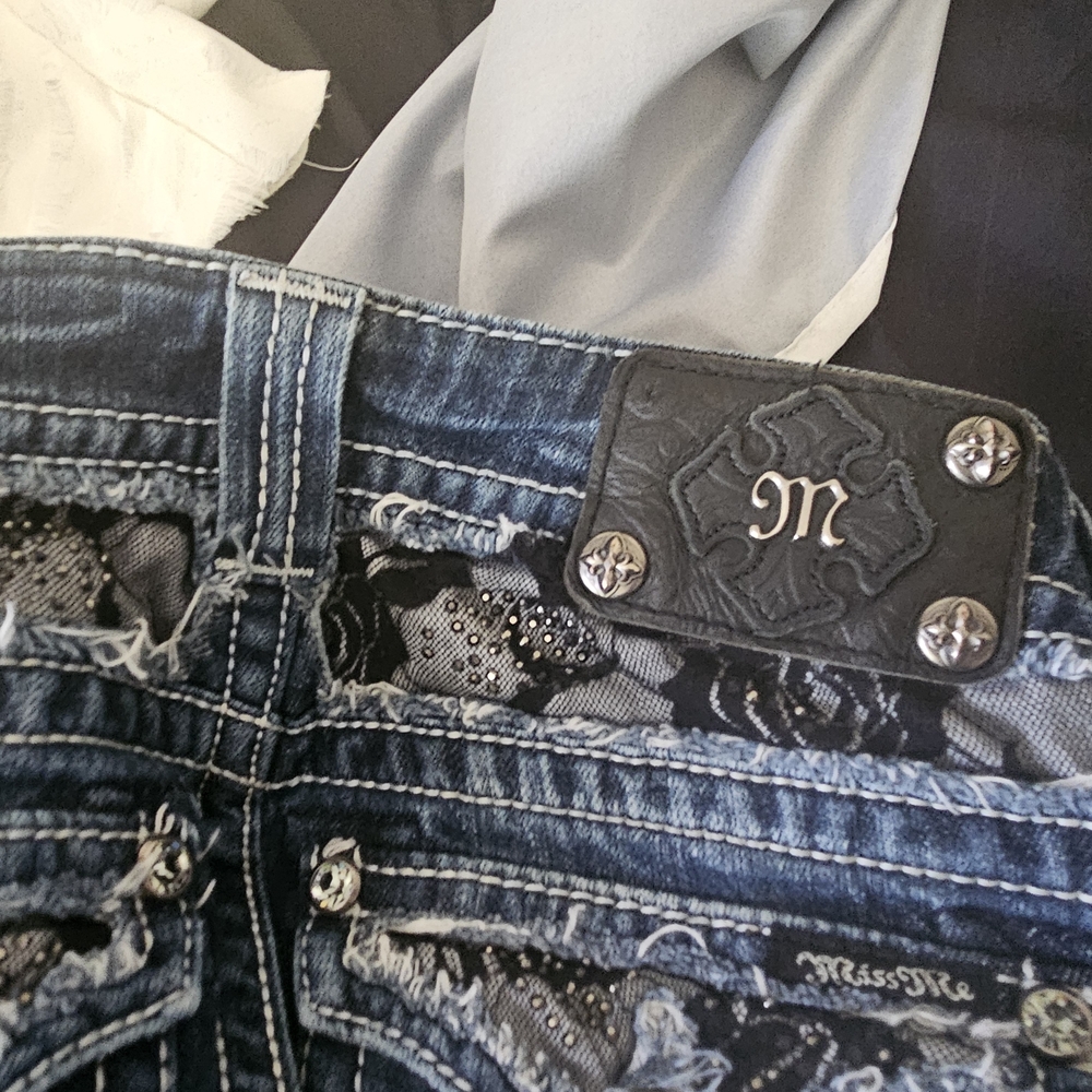 Miss Me Blue Embellished Designer Jeans
